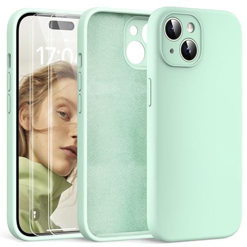 HATOSHI für iPhone 15 Hülle, Silikon Anti-Rutsch Kratzfestes Stoßfest Handyhülle für iPhone 15 Schutzhüll, Grün