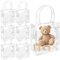 6 Wiederverwendbare Geschenktüten Durchsichtig, 18.8x13.5x20.3cm Pvc Geschenkbeutel, Klare Geschenktüten mit Griffen, Kleine Geschenktüte mit Griff Geeignet für Partygeschenke, Hochzeiten