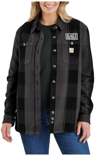 Carhartt Damen Plaid, Schwarz, Groß