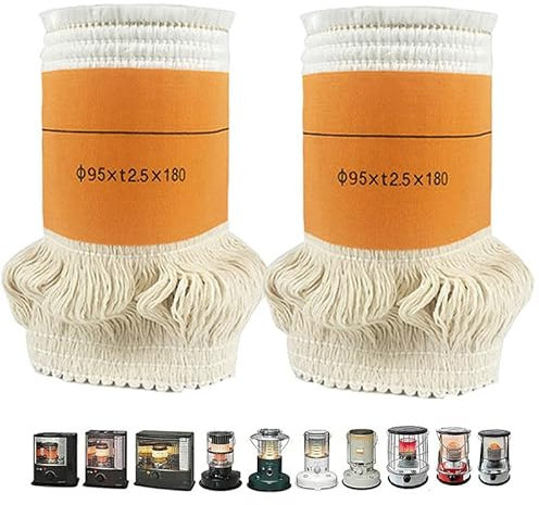 2 Stücke Petroleumofen Dochte für Innenräume, Dochte für Petroleum Heizung Kerosin Heizer, Ersatzdocht für Petroleumheizer Heizstrahler