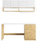 Vente-unique-Mobili per lavanderia con lavatrice e piano di lavoro L182 cm Bianco e le chiaro - NATAJI