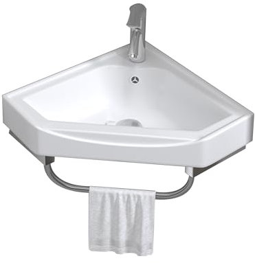 JOSIAHCQ Ensemble Meuble Vasque Salle de Bain Meuble sous Lavabo Salle de Bain Meuble Lave Main WC Suspendu Meuble Lave-Mains d'angle avec Robinet Adapté Aux Petits Espaces(43cm/16.92in)