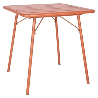 Bolero Terrakotta-Tisch, quadratisch, Lattenrost-Stahl, 700 mm