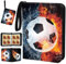 Mineup Sammelalbum für Fußball Karten, 50 Seiten Fussball Karten Sammelalbum, Fußball Sammelkarten Album für 400 Karten, Groß Karten Heft, 3 Ringe Karten Mappe, Geschenke Fussball Geschenke Jungen