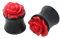 Whoiy Acryl Rot Flesh Tunnel Ohrplug 8mm 1 Paare Single Flared, Damen Ohr Tunnel Expander Set Piercing Schmuck