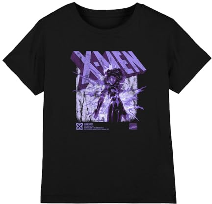 Marvel Boy's X-Men Jean Grey Info Unisex Kids T Shirt T-Shirt
