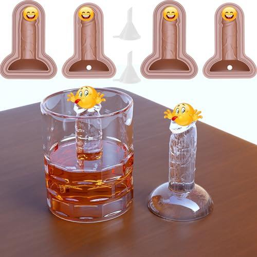 CowGoldChild Eiswürfelform Silikon mit Deckel - Eiswürfelbehälter Ice Cube Tray Silikonform Eiswürfel Lustig Gefrierform Lustige für ErwachseneWhiskey Kaffee Cocktail Partygeschenke