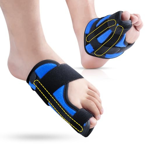 Big Toe Splint for Women & Men, Broken Big Toe Support Brace for Fracture Fixation,Sports Sprains,Injuries, Adjustable Protector with 2 Aluminum Bars for Day & Night Use - Left
