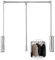 Hosenhalter Ausziehbar,kleiderstange Ausziehbar,Kleiderlift Verstellbar Garderoben-Lift,kleiderlift 30kg for Garderobe, Schrank, Ankleidezimmer(Silver,550-700mm)
