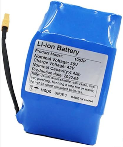 36 V 4,4 Ah Li-Ionen-Akku, 36 Volt 4400 mAh Lithium-Akku, 10S2P Hoverboard-Akku, eingebauter Akku mit BMS-Schutzplatine für Motormodifizierungs-Kits 36V 4400mAh