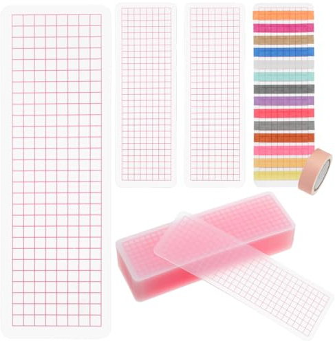 NULYLU 50 Stück Washi Tape Organizer Klebebandprobenplatten Praktische Bandspeicherplatten Mit Abgerundeten Ecken Kompakt Für Büro Zuhause Basteln