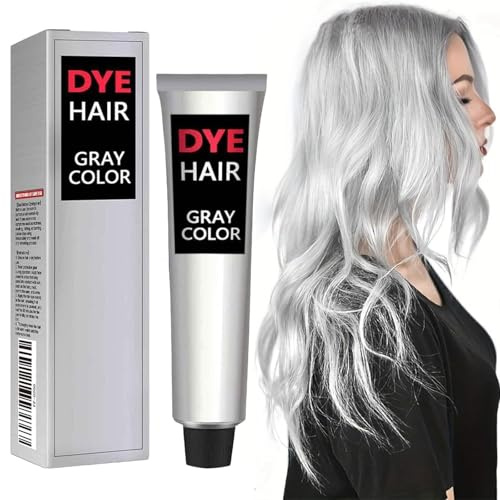 Crema De Color Permanente De Moda,Crema De Tinte Para El Cabello Gris,Unisex Gray Hair Dye Cream,Nueva Crema De Tinte Para El Cabello Gris Plateado