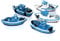Musykrafties 5 Retro Sea Fishing Boats Boat Ship Aquarium Terrariums Miniature Garden Fairy Gardens Doll House Cake Topper Resin Decoration Random Colours
