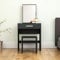 Vida Designs Dressing Table Isla 1 Drawer Mirror & Stool Bedroom Set Makeup Vanity Cosmetics Storage Desk Dresser Furniture Black