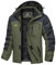 TACVASEN Herren Arbeitsjacke Winter Angeljacke Übergangsjacke Regenjacke Outdoorjacke Wasserdicht Atmungsaktiv Winddicht, Armeegrün, L