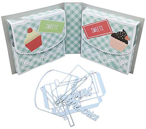 Uticon Metall-Stanzformen für Kartenherstellung, 18,2 x 16,3 cm, Bastelschablone für Scrapbook-Papierkarten