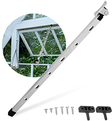 HERCHR Ouvre-Fenêtre Automatique, Ouvre-Fenêtres Automatiques pour Serres, Kit Manuel de séjour de fenêtre de Serre en Aluminium, Ouvre-fenêtre Automatique pour Serre et Abris de Jardin, 39cm