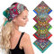 Basic Sense 5 Stück Multifunktionstuch Vintage Paisley Bandana 100% Baumwolle Biker Neuheit Kopfbedeckung Schal Taschentuch Cowboy, verschieden, One size