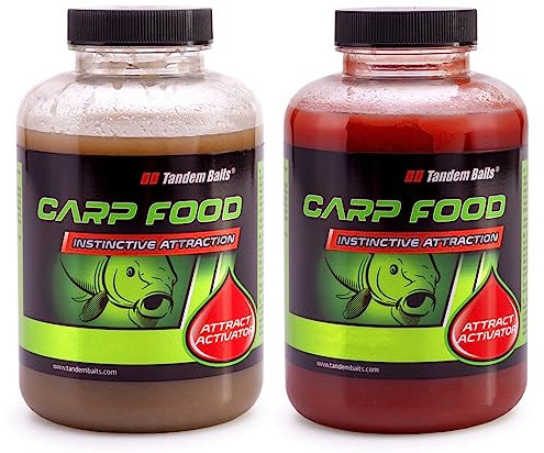 Tandem Baits Karpfen Futter Angelfutter Attraktor Carp Food Attract Activator 2-er Set 500 ml Flavour Mix Fisch
