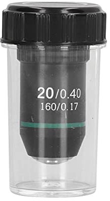 20X Microscopio Acromatico Obiettivo Obiettivo Interfaccia 20.2mm Obiettivo Acromatico Ottone Cromato per Microscopio Monoculari Binocolo