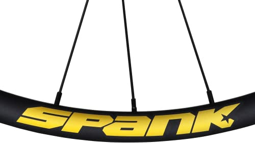 Spank , 4W-STK0-10 | Spank Aufkleber für 66 cm / 27,5 Zoll / 73,7 cm (27,5 Zoll) Fahrräder mit goldenem Rand | einfache Anbringung