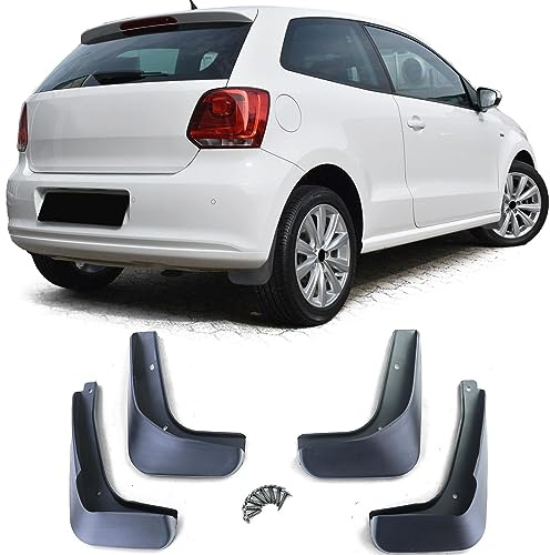 Schmutzfänger Set vorne und hinten Schwarz für VW Polo 5 Vorfacelift 6R 09-14