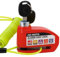 FD-MOTO Alarm Disc Lock & Reminder Cable Red