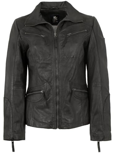Otto Kern - Damen Echtleder Lederjacke Lammnappa schwarz Größe 44