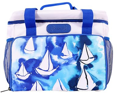 AnemosS Isolierte Tasche, Wasserdicht und Auslaufsicher Isolierte Lunchbox für Damen und Herren, Picknick Kühltaschen Große Kapazität für Wandern Strand 18.5L (Weiß)