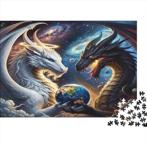 Dragon Puzzle 1000 Teilepuzzle 3D Erwachsene Home Dekoration Puzzle Geschicklichkeitsspiele Erwachsenen Puzzle Ab 12 Jahren 1000pcs (75x50cm)