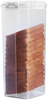 Soporte para pan, panera transparente y hermética con tapa, para la cocina del hogar, almacenamiento de pan para sándwich casero y pan cortado