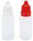 XIWENQUKU 2Pcs 15ml/0.5oz Plastic Dropper Bottles, Empty Squeezable Portable Travel Eye Liquid Dropper Mini Small Refillable Containers with Cap and Plug, White/Red