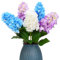 JUSTOYOU 3 Set Künstliche Hortensien Kunstblumen,3-farbige realistische Hydrangea Blumen, 29.5Inch große Real Touch gefälschte Hydrangea Blumensträuße für Hochzeit Home Party Garten(Farben mischen)