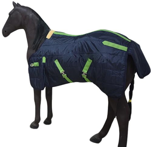 Coperta di affluenza alle urne, coperta invernale a cavallo da 39 pollici impermeabili di affluenza a cavallo coperta anticonente e coperta a cavallo caldo addensato inverno coperta per cavalli per m