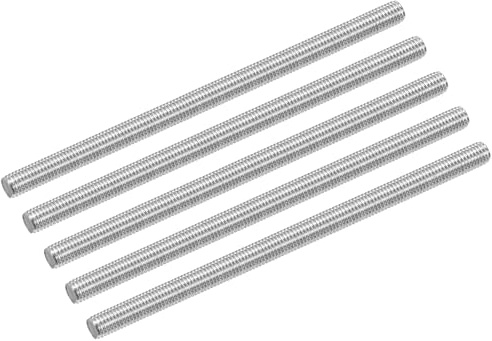 QUARKZMAN 10 Stück Gewindestange M8 x 150mm Vollgewinde Stange 304 Edelstahl Rechtsgewinde Stäbe für Ankerbolzen, Klemmen, Haken und U-Bolzen, 1,25 Gewindesteigung