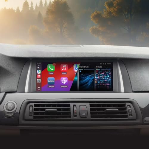 Autoradio für BMW 5er F10/F11(2011-2012) CIC System mit Wireless CarPlay Android Auto Nachrüstung Werks iDrive Radioempfänger Bluetooth IPS Touchscreen