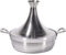 Casserole à tajine en acier inoxydable 304, antiadhésive, avec 2 poignées, couvercle conique fait main pour une cuisine marocaine authentique