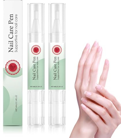 Nail Care Pen, 2 Stück Nagelpflegestift, Routine Nail Care Pen Nagel Stift für Verbesserung der Nagelstärke, Glänzende, Pflegende Nail, Nagel Pflege Stift Mit Teebaumöl, Verhindern Splitterung(8ml)