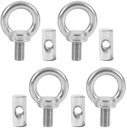 Aililong 4PCS Tappo in Acciaio Inox per Keder Rail 8-10mm Keder Gancio con moschettone Kederstopper, Tende da Sole Accessori per roulotte RV Campervan - Keder Strips Gancio per Keder Rail.