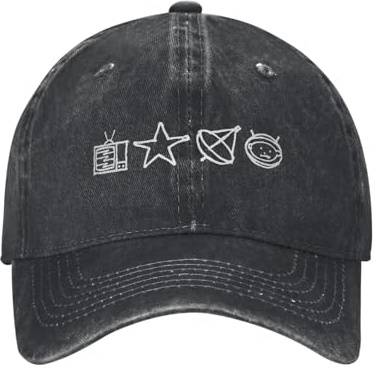 FBKKFCL Casquette de Baseball U2 Band de Printemps Sun Zoo TV Symboles TV imprimé Ajustable Chapeau de Routier lavé pour Hommes Chasse de Camping pour Adultes Cool Camping Casquettes de Baseball