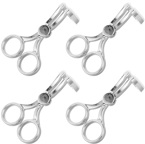 Anneome 4pcs Contact Lens Applicator Set Silver – Small Invisible Lens Stick Remover Tool for Soft Lenses with Eyelid Expander Suitable for Home Travel and Daily Use