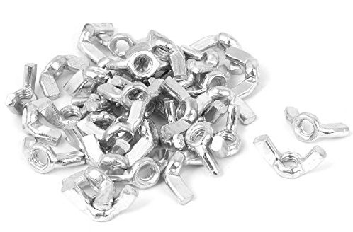 20 Pack 3/8 Wing Nuts Zinc Plated Fasteners Parts 3/8-16 Inches Butterfly Nut