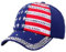 CRUOXIBB USA Bling Baseball Cap Sparkle Amerikanische Flagge Hut Männer Frauen Hip Hop Caps - Blau - Einheitsgröße