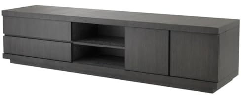 Casa Padrino Luxus Fernsehschrank Anthrazit 220 x 52,5 x H. 53 cm - Luxus Kollektion