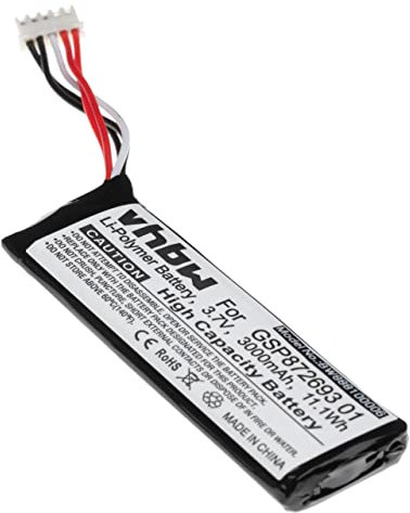 vhbw 1x Akku kompatibel mit JBL Flip 4 Special Edition, 4 Lautsprecher Boxen Speaker (3000 mAh, 3,7 V, Li-Polymer) - Ersatz für GSP872693 03A, P763098 03A, GSP872693 01