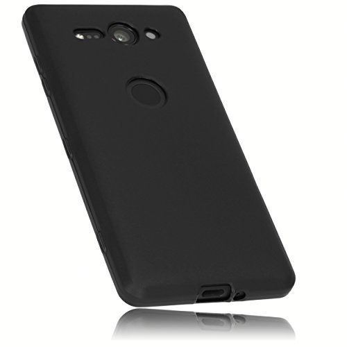 mumbi 25813 Hülle kompatibel mit Sony Xperia XZ2 Compact Handy Case Handyhülle, schwarz