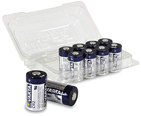 Lot de 10 Piles au Lithium VARTA CR2 / CR17355 3 V (6206) dans Une boîte à Piles Pratique de Blanc - More Power +