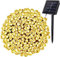 BrizLabs Solar Lichterkette Aussen, 22M 200 LED Solarlichterkette Weihnachten Wasserdicht Außenlichterkette 8 Modi Solar Beleuchtung Deko für Garten, Terrasse, Yard, Haus, Hochzeit, Warmweiß
