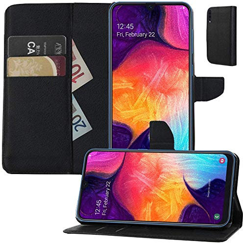 MOELECTRONIX Buch Klapp Tasche Schutz Hülle Wallet Flip Case Etui passend für Samsung Galaxy A70 DuoS SM-A705FN/DS