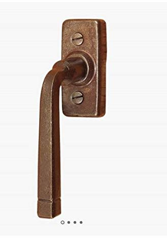 Mezza Martellina D.K. forgiata antichizzata per finestre in legno linea IL FORGIATO FM 046 con quadro da mm.7